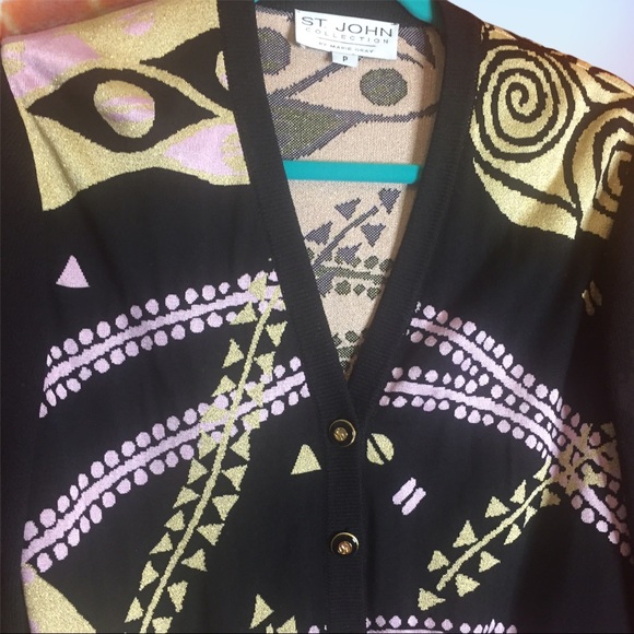 St John Santana Gold/Bubblegum Pink color swirls - Picture 3 of 6